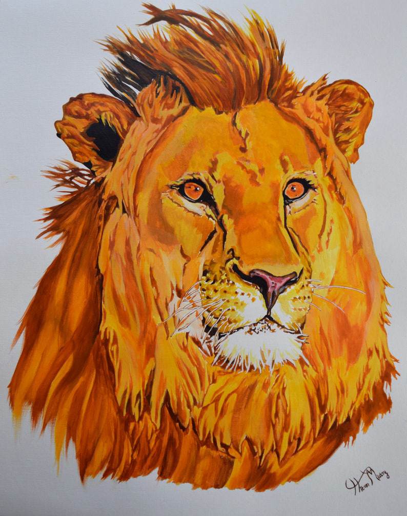 Lion — original artwork by Hiten Mistry